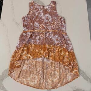 Maurices HighLow Tunic Sleeveless TankTop Womens Medium Pink/Orange Paisley Boho